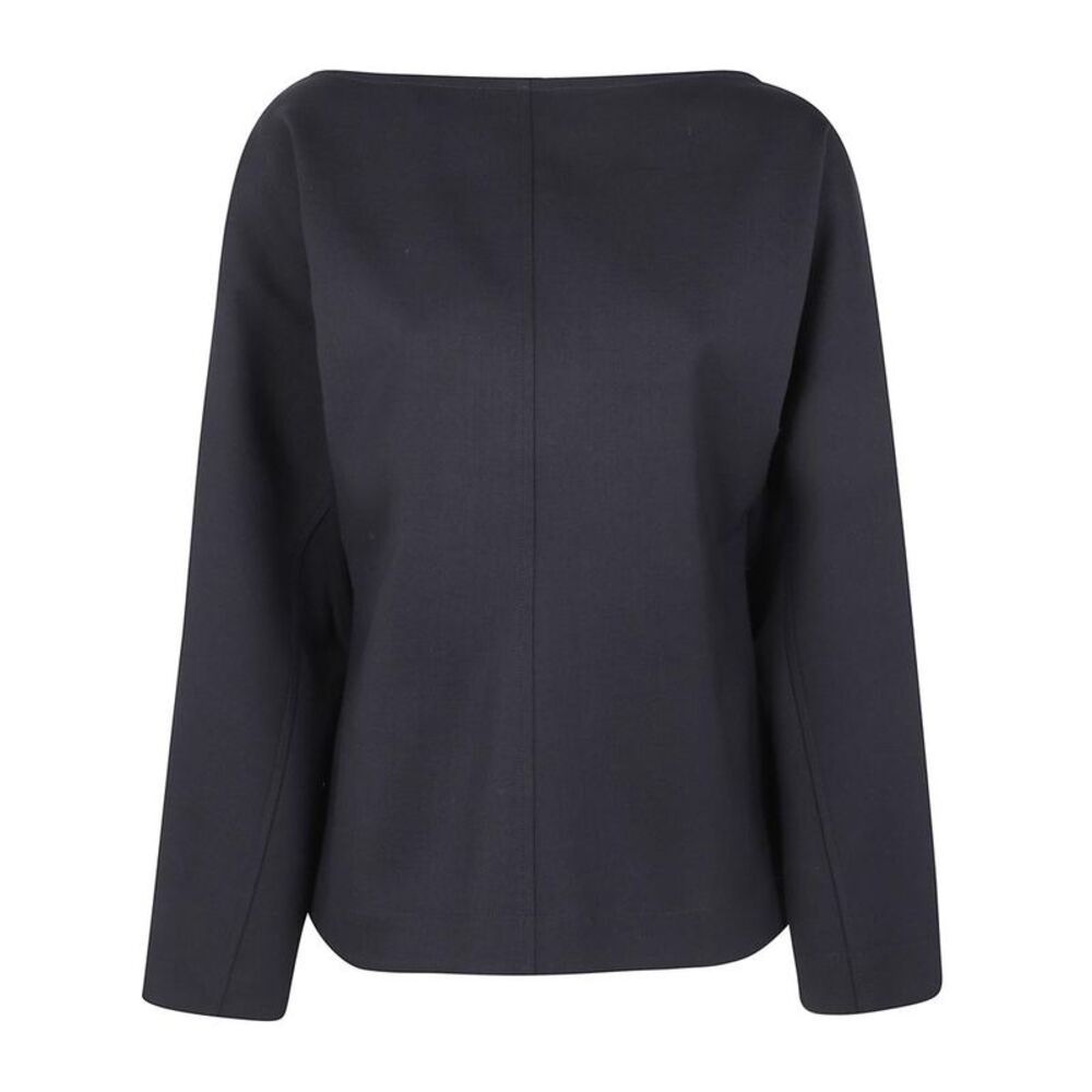 STUDIO NICHOLSON Women's Boat Neck Long Sleeve Top Women BLACK T-Shirts & Tops